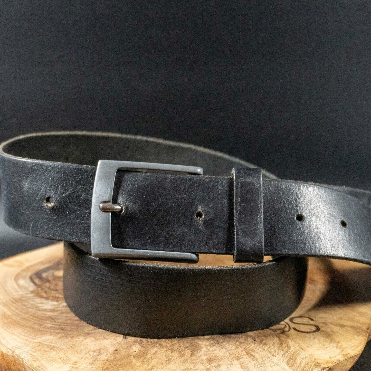 Levis Mens Belt Vintage Leather Belt Jeans Leather Belt Black Size 42