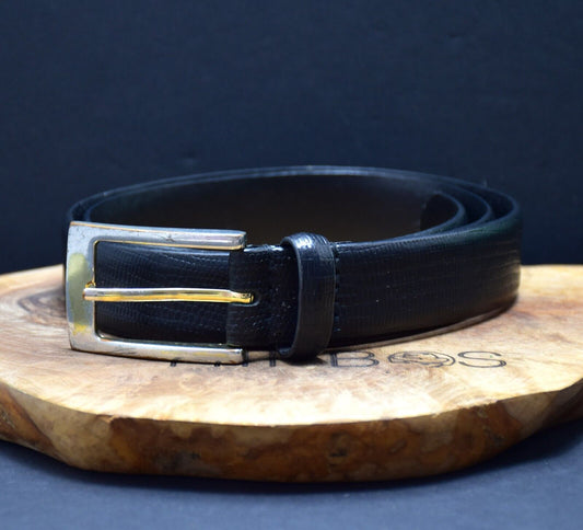 Marks and Spencer Mens Leather Belt M&S Leather Jeans Belt Black Size 34