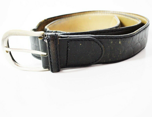 Olly and Co Formals Vintage Mens Belt Classic Leather Jeans Belt Black Size S/M