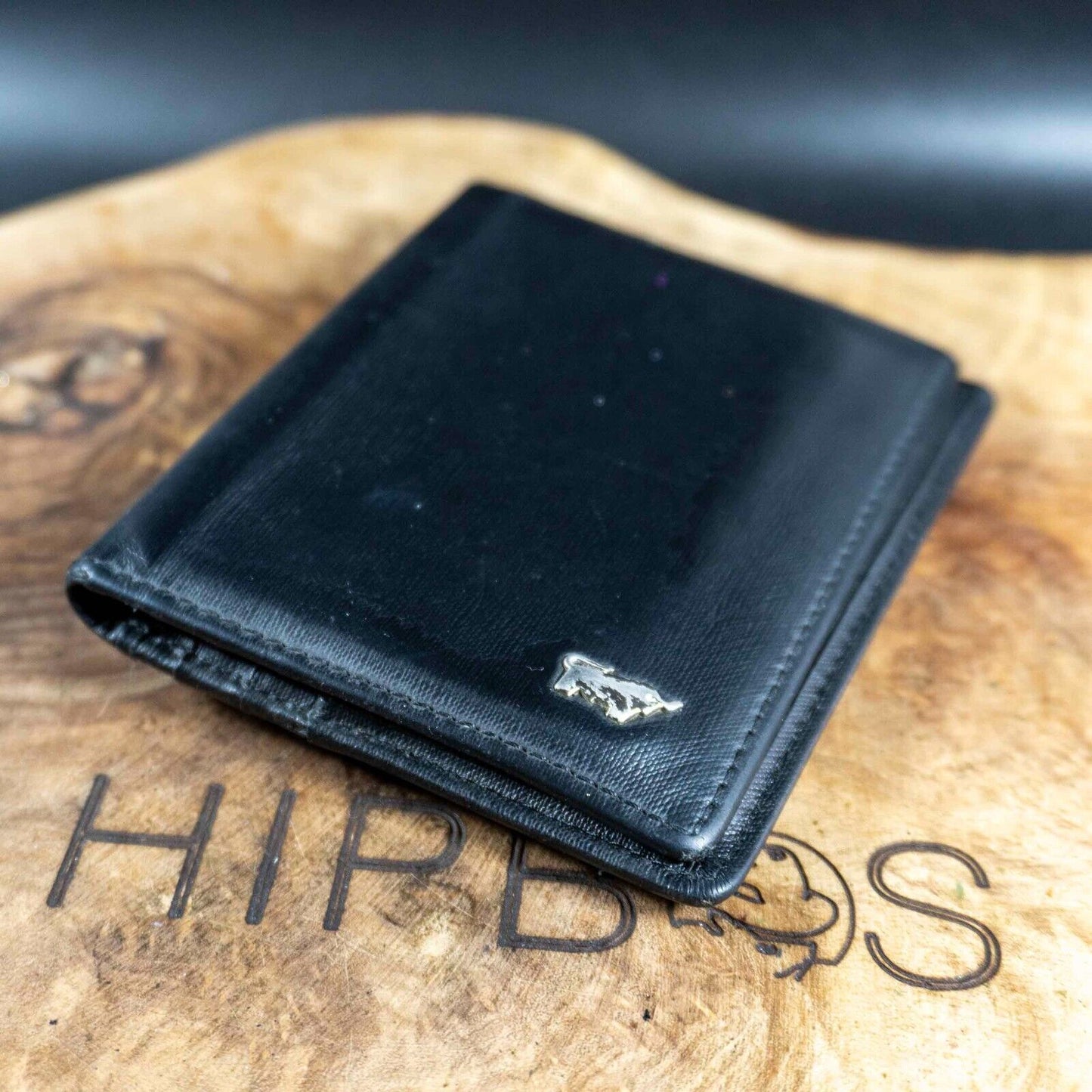 Braun Buffel Mens Bifold Leather Wallet Card Wallet Black