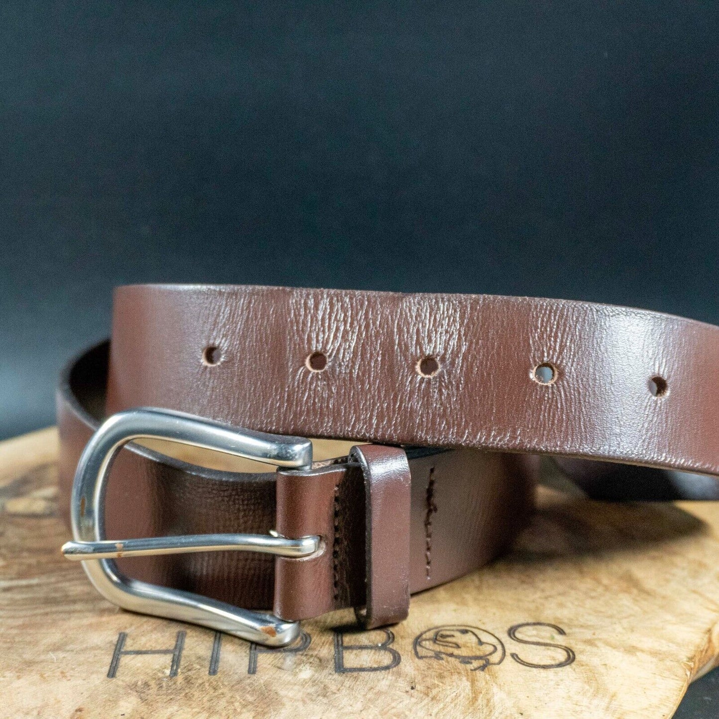 Marks and Spencer Mens Belt M&S Leather Jeans Belt Brown Size 30-32