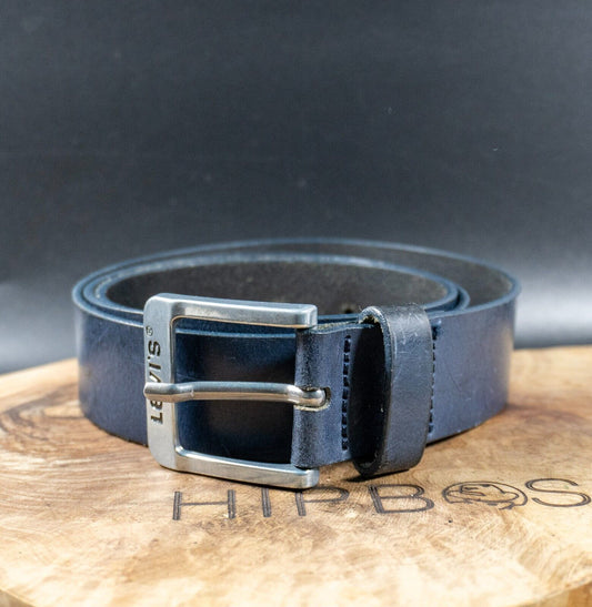 Levis Mens Belt Vintage Leather Belt Jeans Leather Belt Blue Size 36