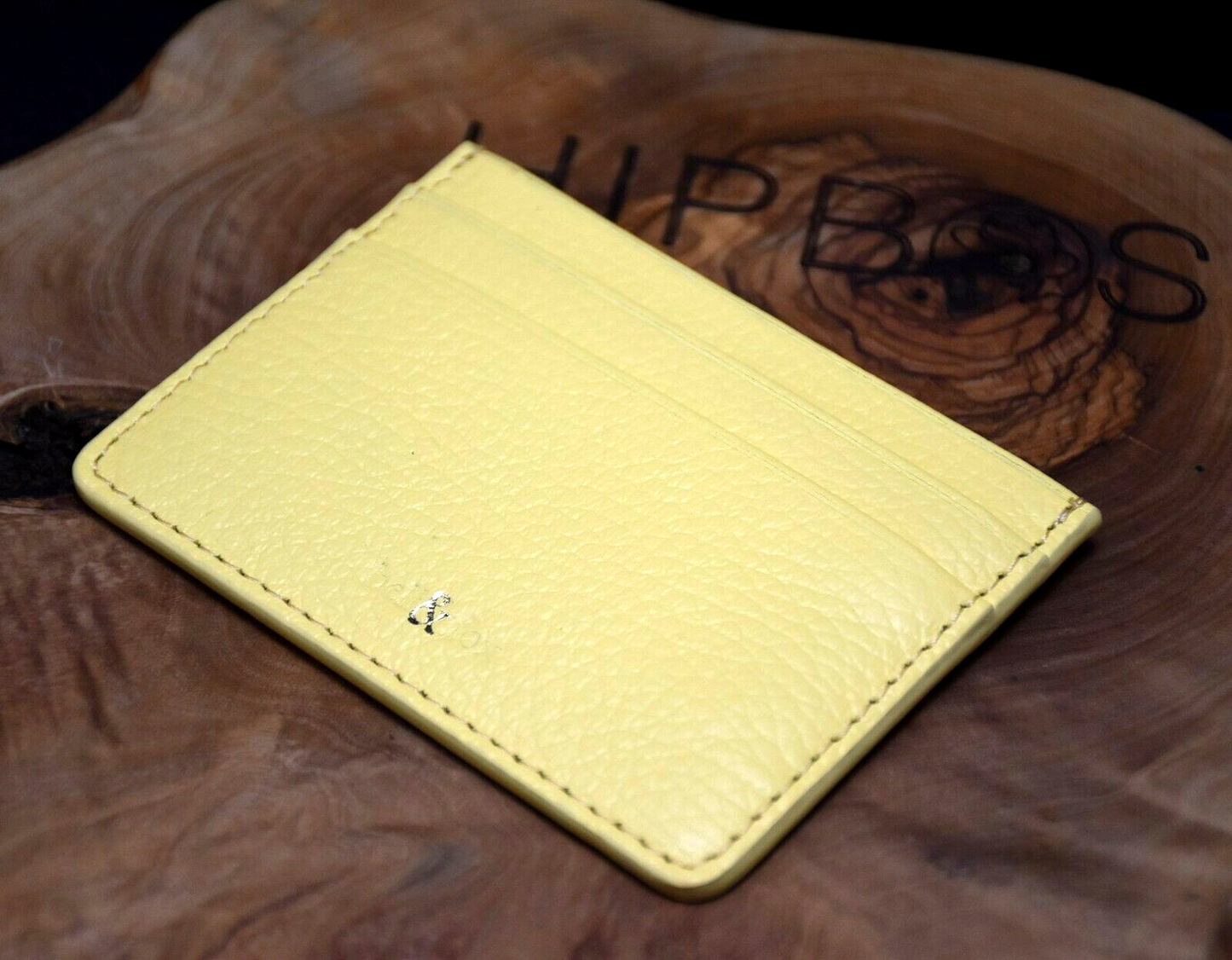 Bell & Fox Womens Rumi Leather Card Holder Wallet Case Yellow