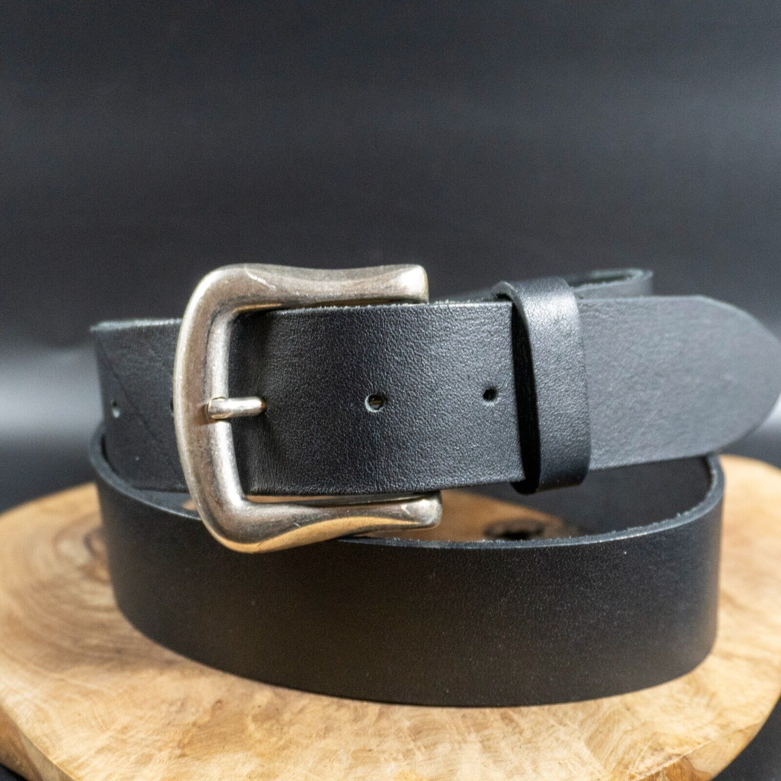 Zara Mens Belt Leather Classic Jeans Belt Black Size 32 - VintageThing