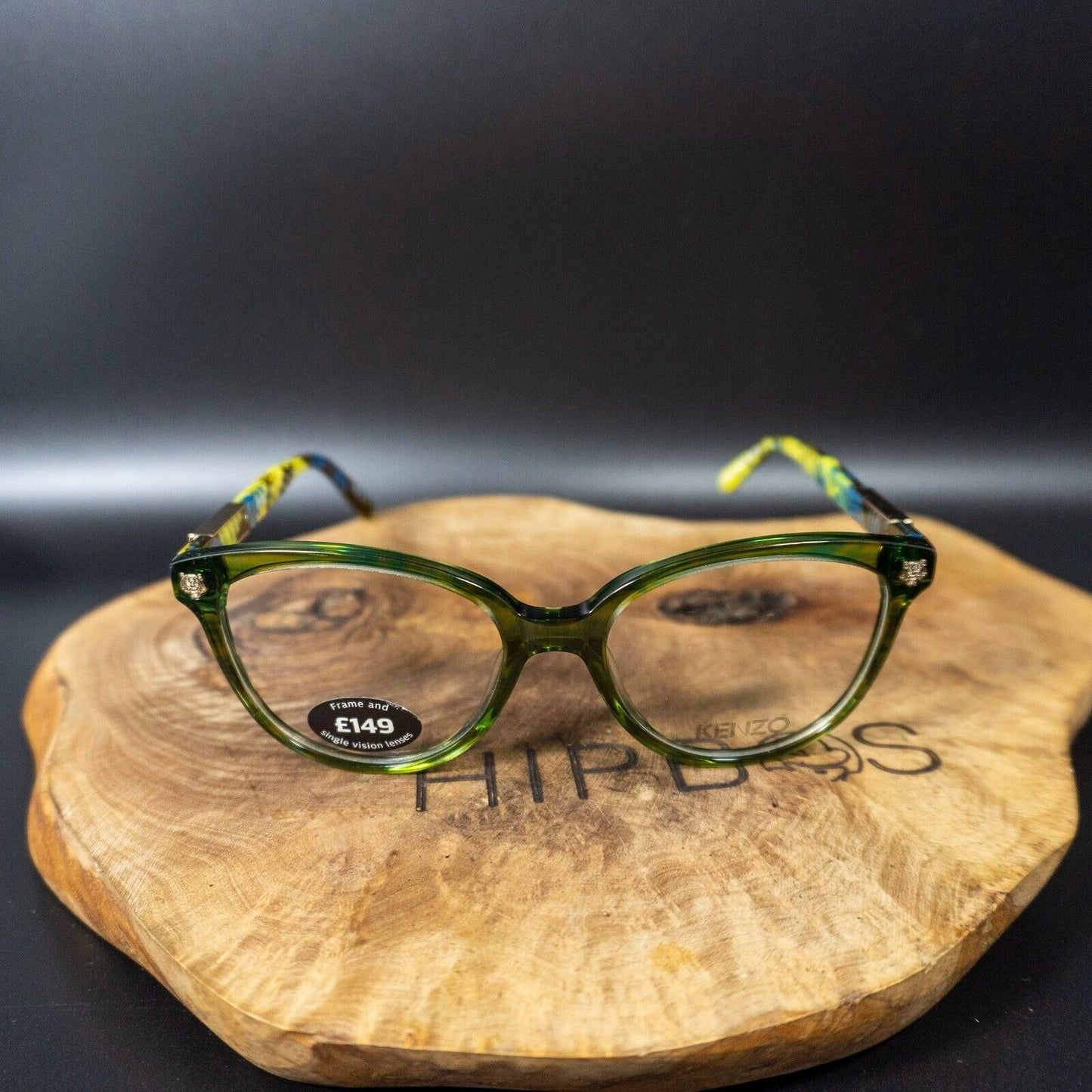 Kenzo Womens Round Glasses Eyeglasses Spectacles Frames KZ2503S Green