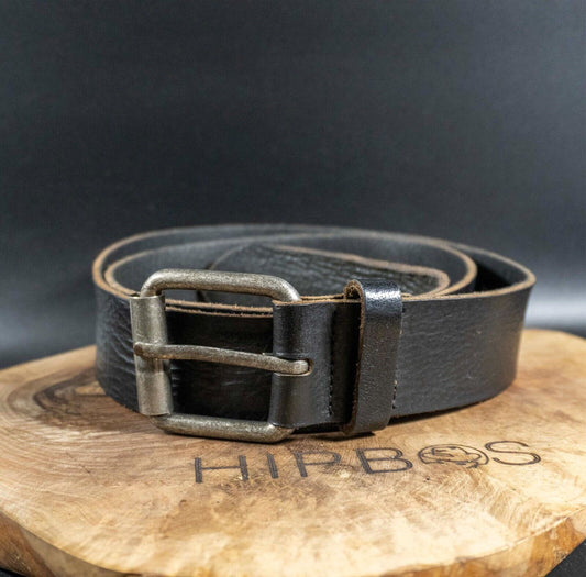 Vintage Mens Belt Leather Jeans Belt Black Size 36