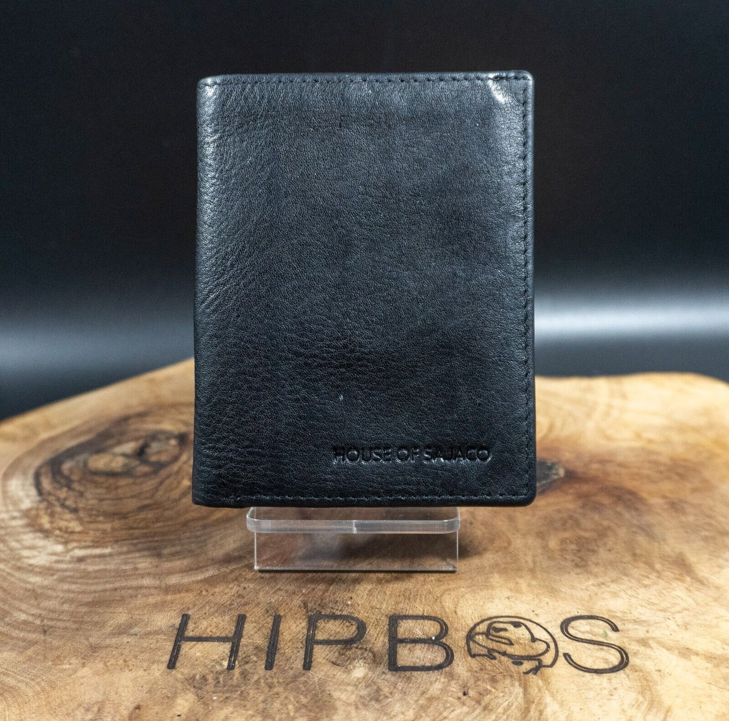 House of Sajaco Mens Wallet Bifold Odinis RFID kortelės piniginės laikiklis juodas