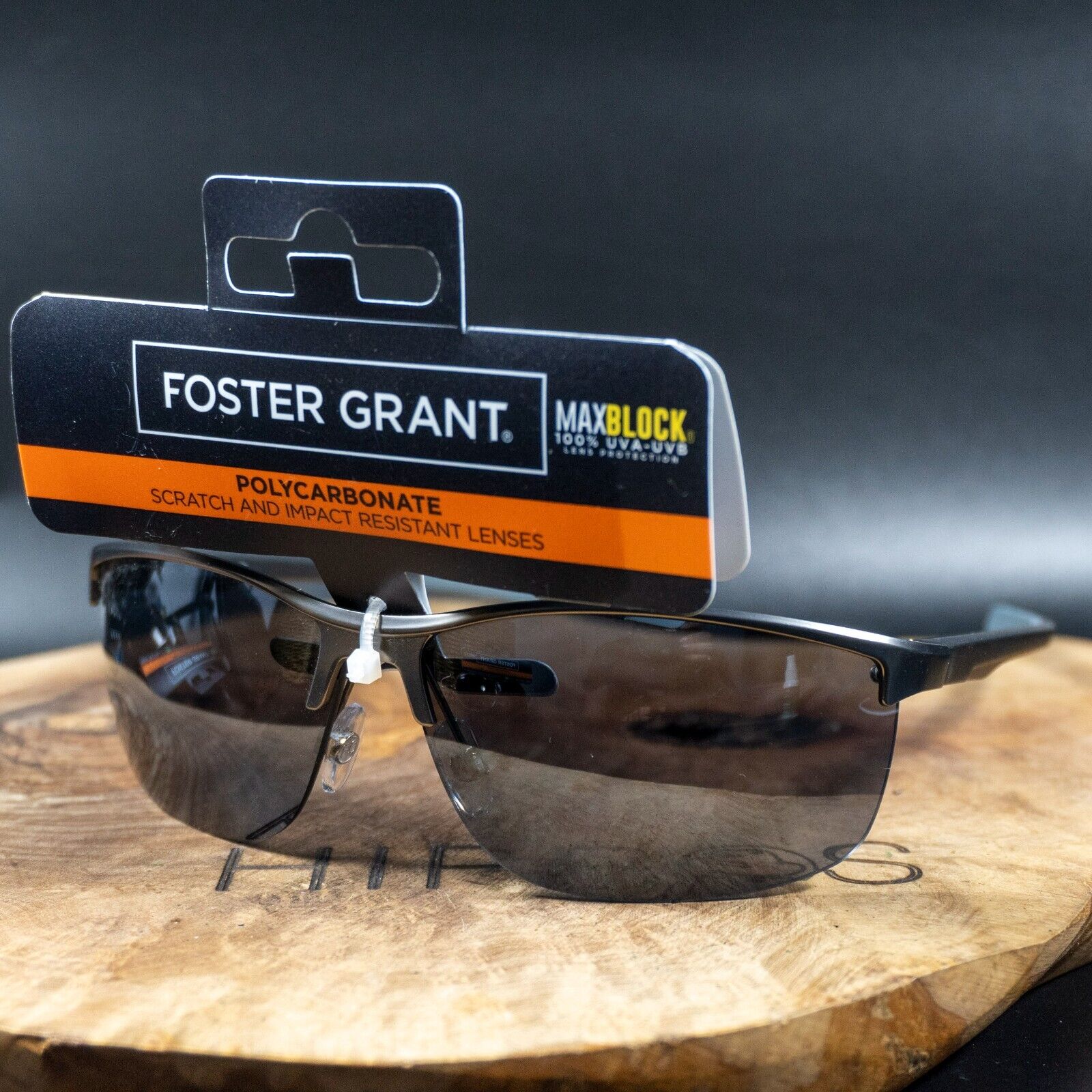 Foster Grant Mens Sport Sunglasses SFGS22120 Gunmetal Frame Grey Lenses - VintageThing