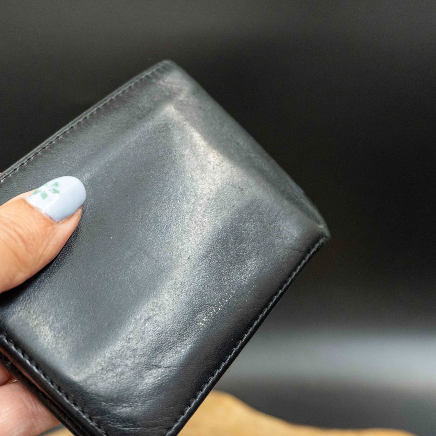 Aspinal of London Mens Wallet Vintage Leather Bifold Card Wallet Black