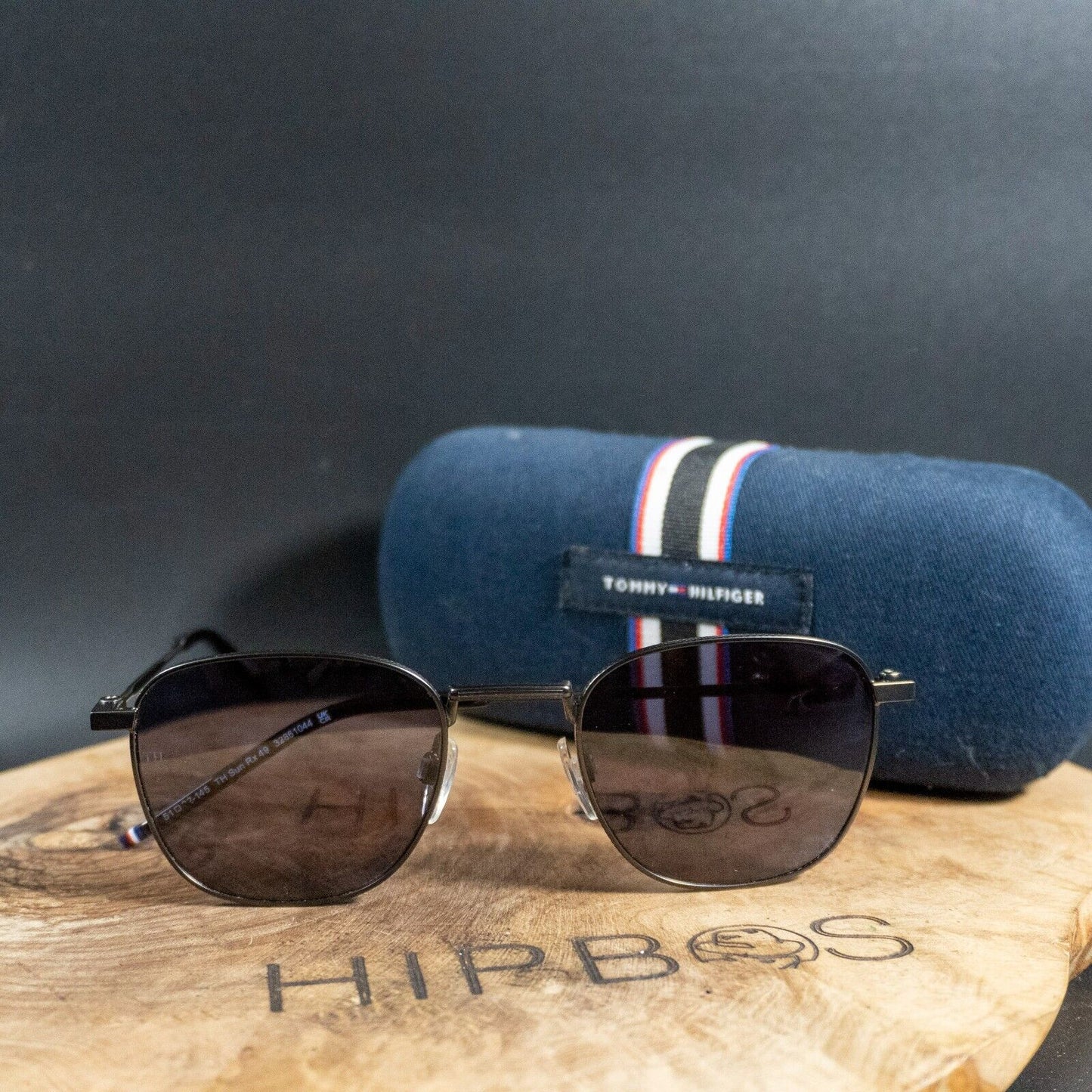 Tommy Hilfiger Sunglasses TH Sun RX 49 Black Frame Black Lenses - VintageThing