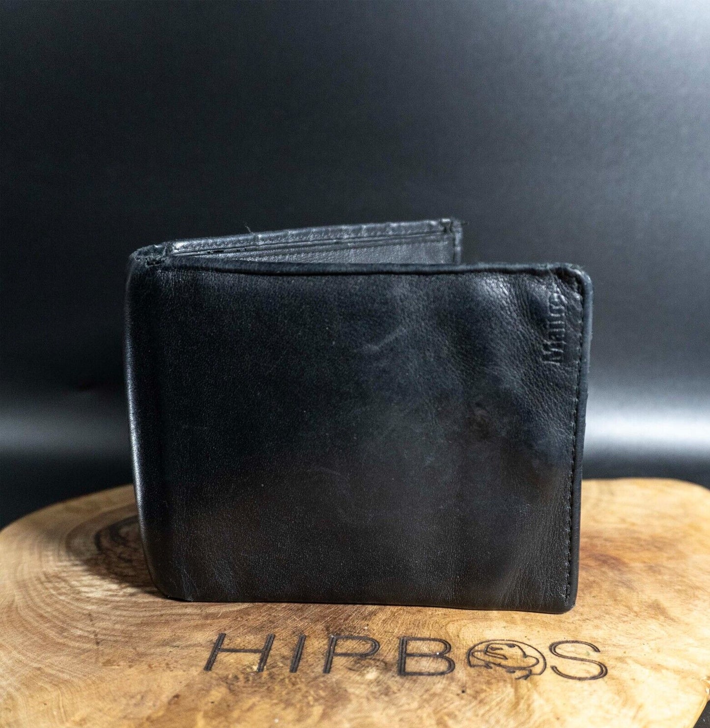 Maitre Mens Wallet Bifold Leather Card Wallet Black