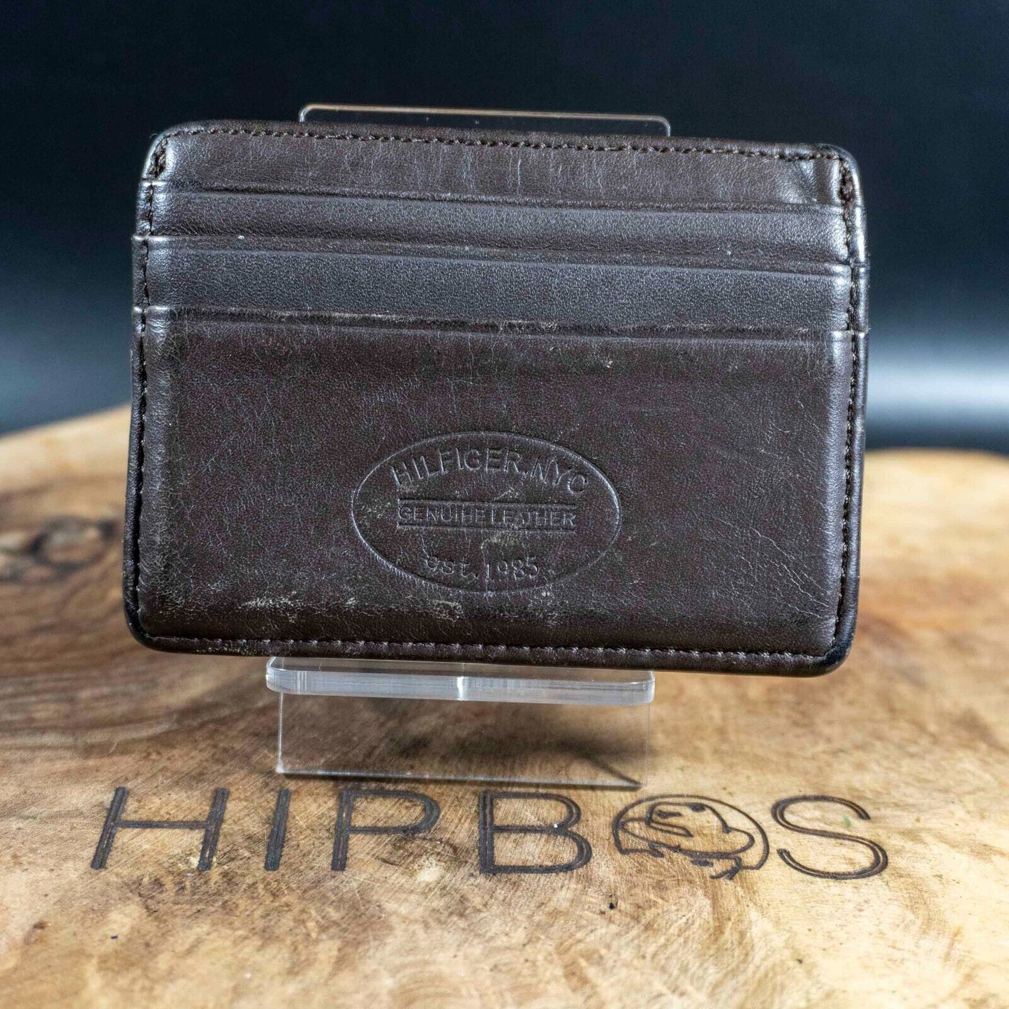 Tommy Hilfiger Mens Wallet Leather Card Holder Wallet Brown