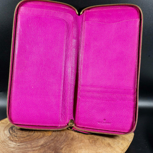 Mulberry Travel Wallet Zip Around Leather Travel Wallet Mulberry Pink