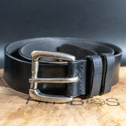 Rocha John Rocha Mens Belt Vintage Leather Jeans Belt Black Size Medium