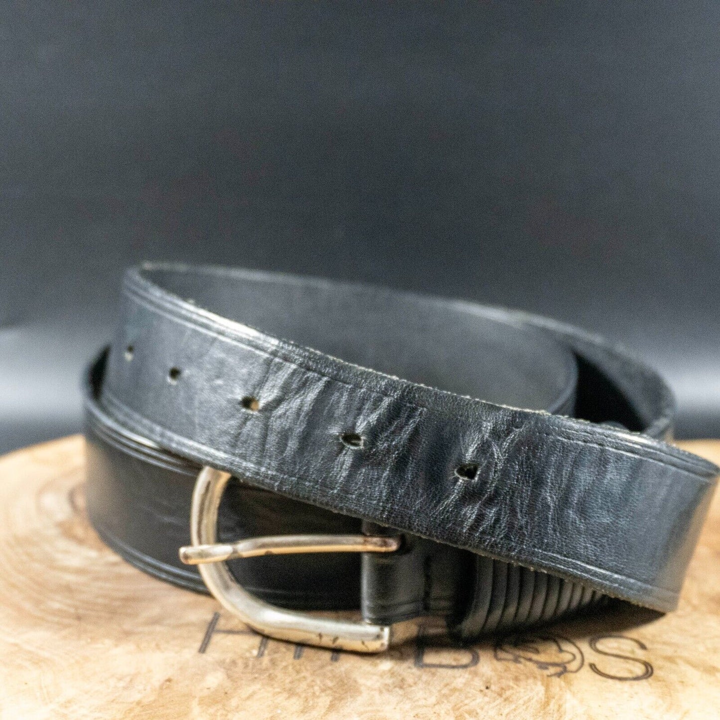 Massimo Dutti Womens Belt Leather Belt Jeans Belt Black Size M