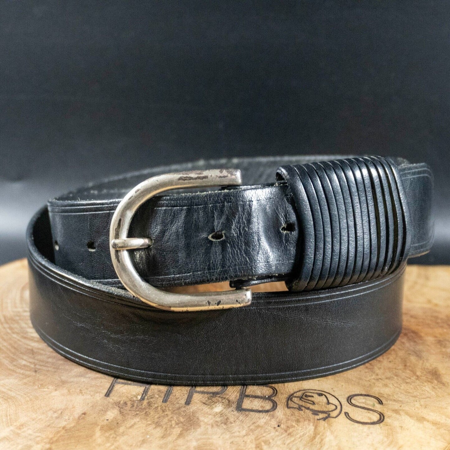 Massimo Dutti Womens Belt Leather Belt Jeans Belt Black Size M