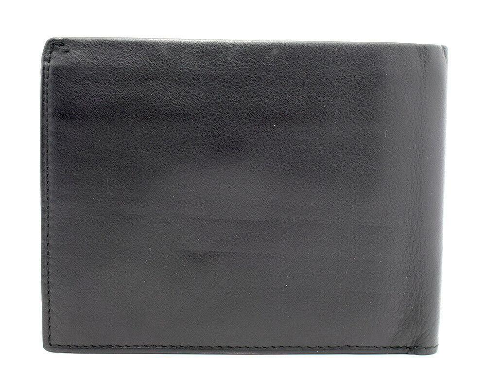 Esquire Germany Mens Bifold Leather Wallet with Removable Card Holder Black