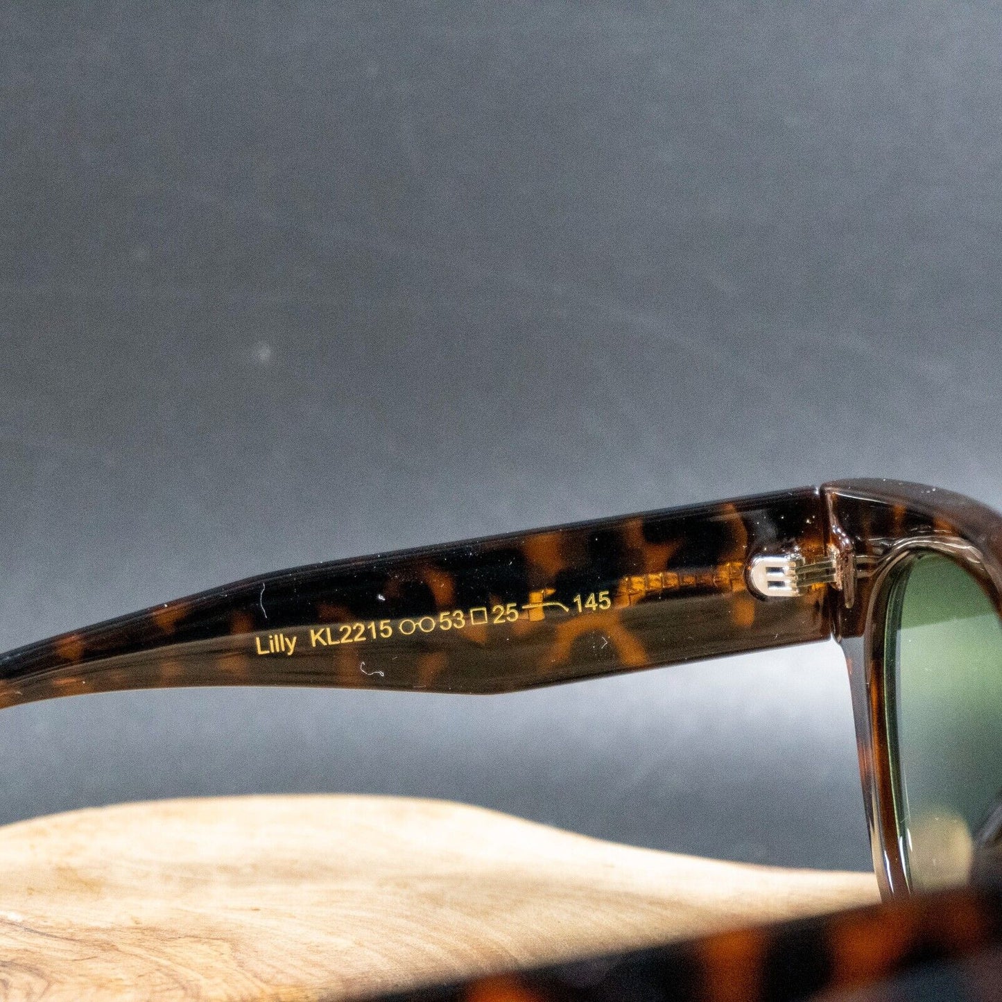 A. Kjaerbede Womens Sunglasses Lilly KL2215-005 Demi Tortoise Frame Green Lenses - VintageThing