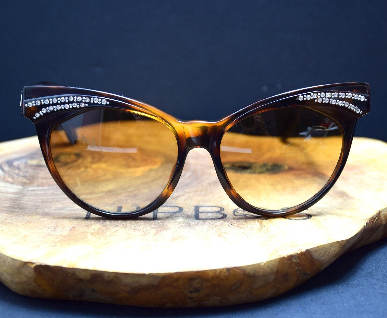 Emmanuelle Khanh Vintage Womens Sunglasses 70's Brown Frame Brown Lenses Rare - VintageThing