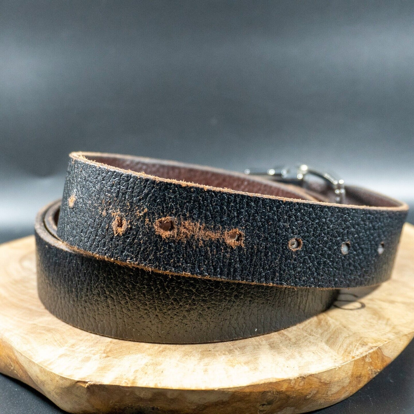 Marks and Spencer Mens Belt M&S Reversible Leather Belt Brown Black Size 42-44 - VintageThing