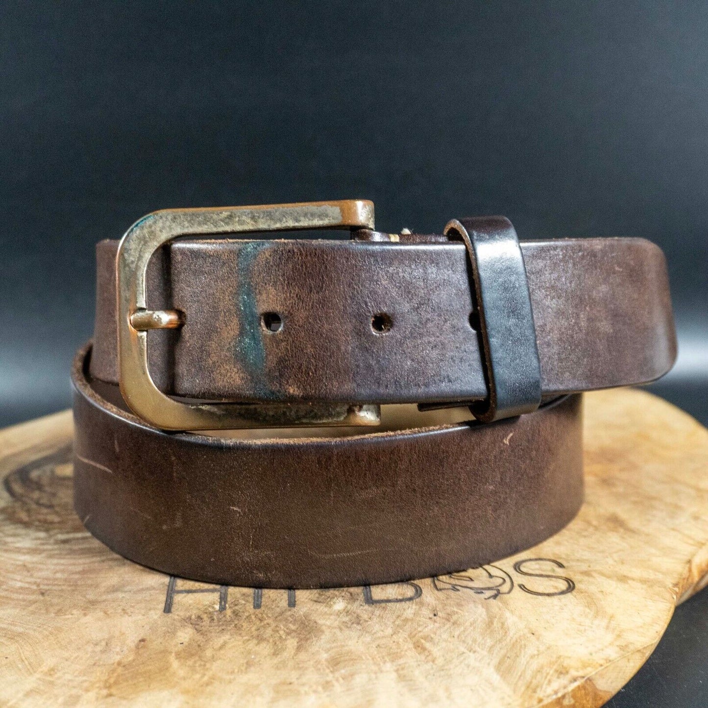 John Lewis Mens Belt Vintage Classic Leather Jeans Belt Brown Size M