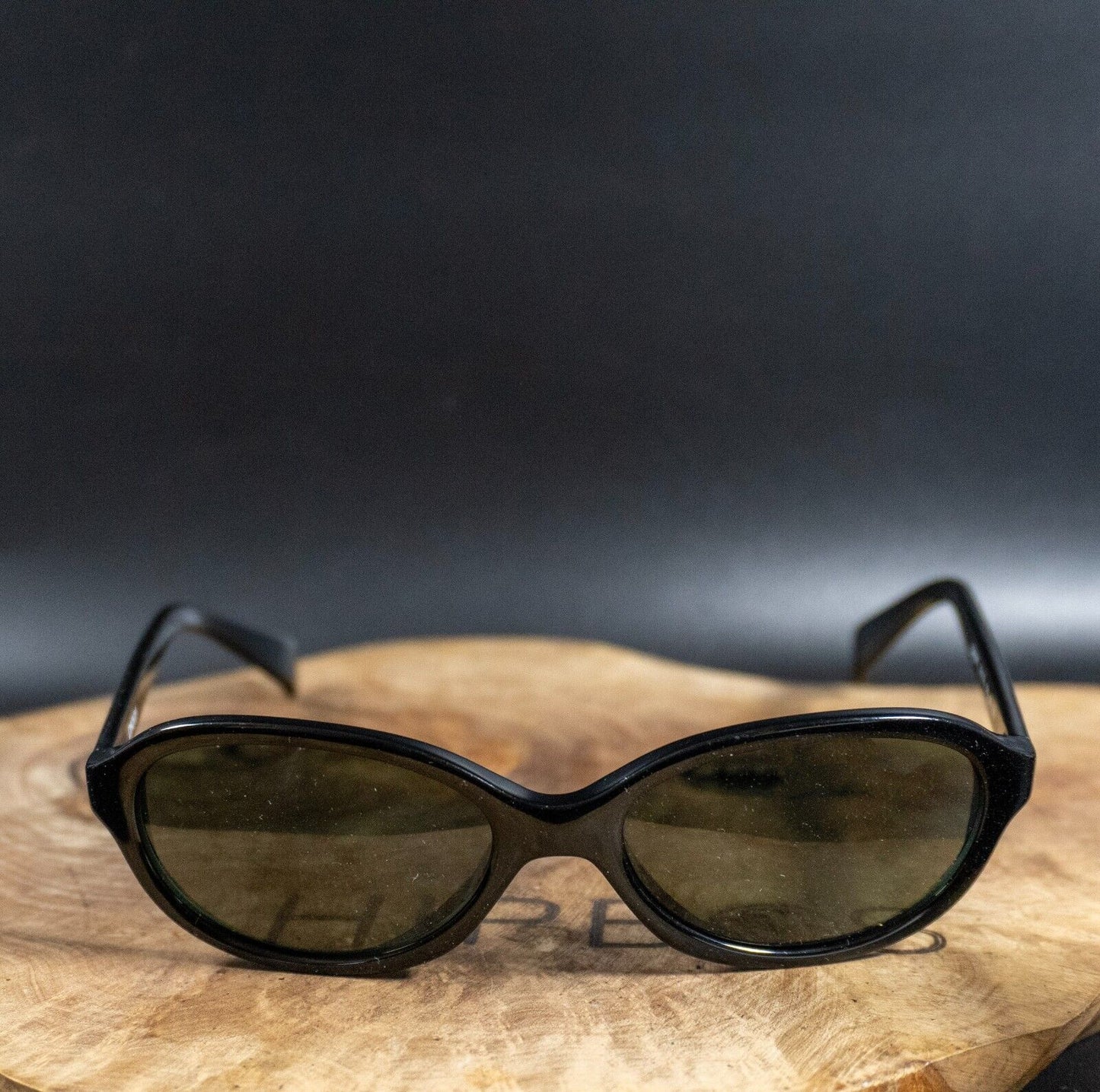 DKNY Vintage Womens Sunglasses 7813S 001 Black Frame Green Lenses - VintageThing