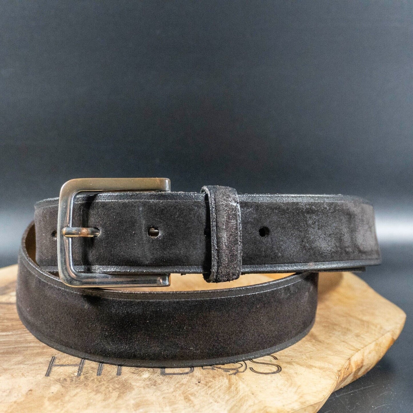 Massimo Dutti Mens Belt Vintage Classic Suede Leather Jeans Belt Brown Size 36