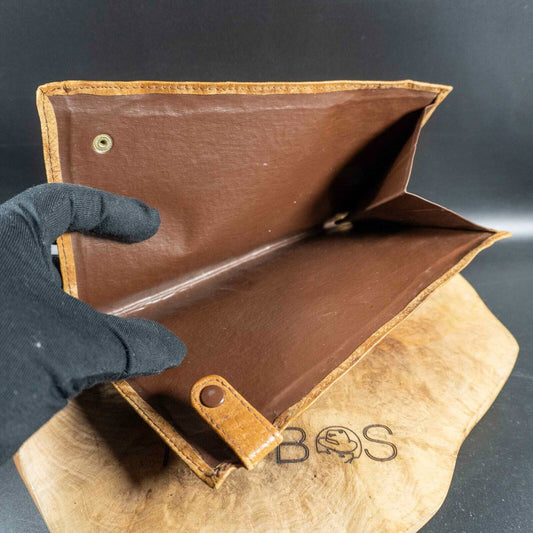 Vintage Handmade Travel Document Wallet Leather Document Pouch Brown