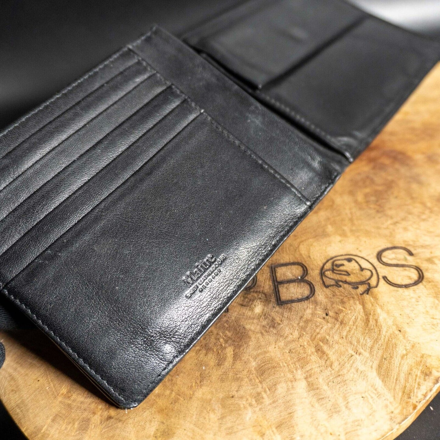 Maitre Mens Wallet Bifold Leather Card Wallet Black