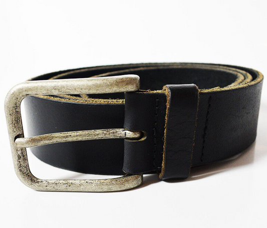 Originals by Jack & Jones Mens Belt Vintage Leather Jeans Belt Black Size 40