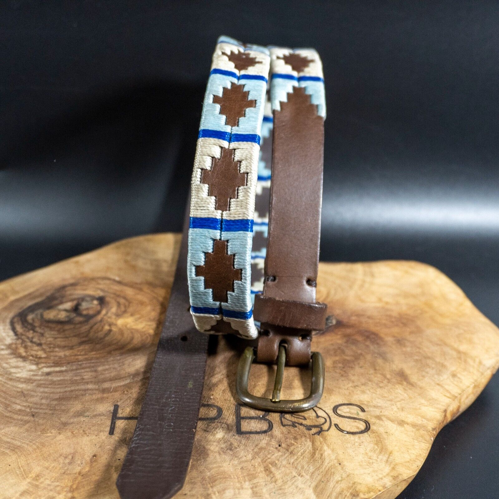 Pioneros Womens Belt Handmade Argentinian Polo Real Leather Belt Brown Size 32 - VintageThing