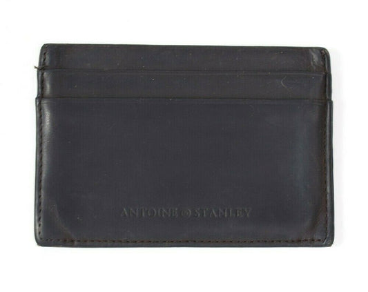 Antoine Stanley Mens Leather Card Wallet Holder Brown