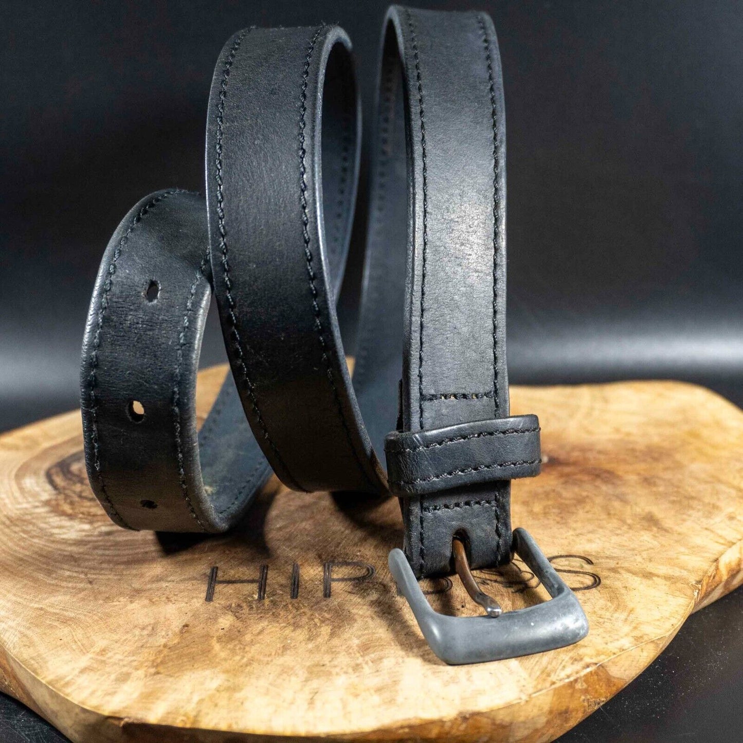 Marks and Spencer Mens Belt Vintage M&S Leather Jeans Belt Black Size 34