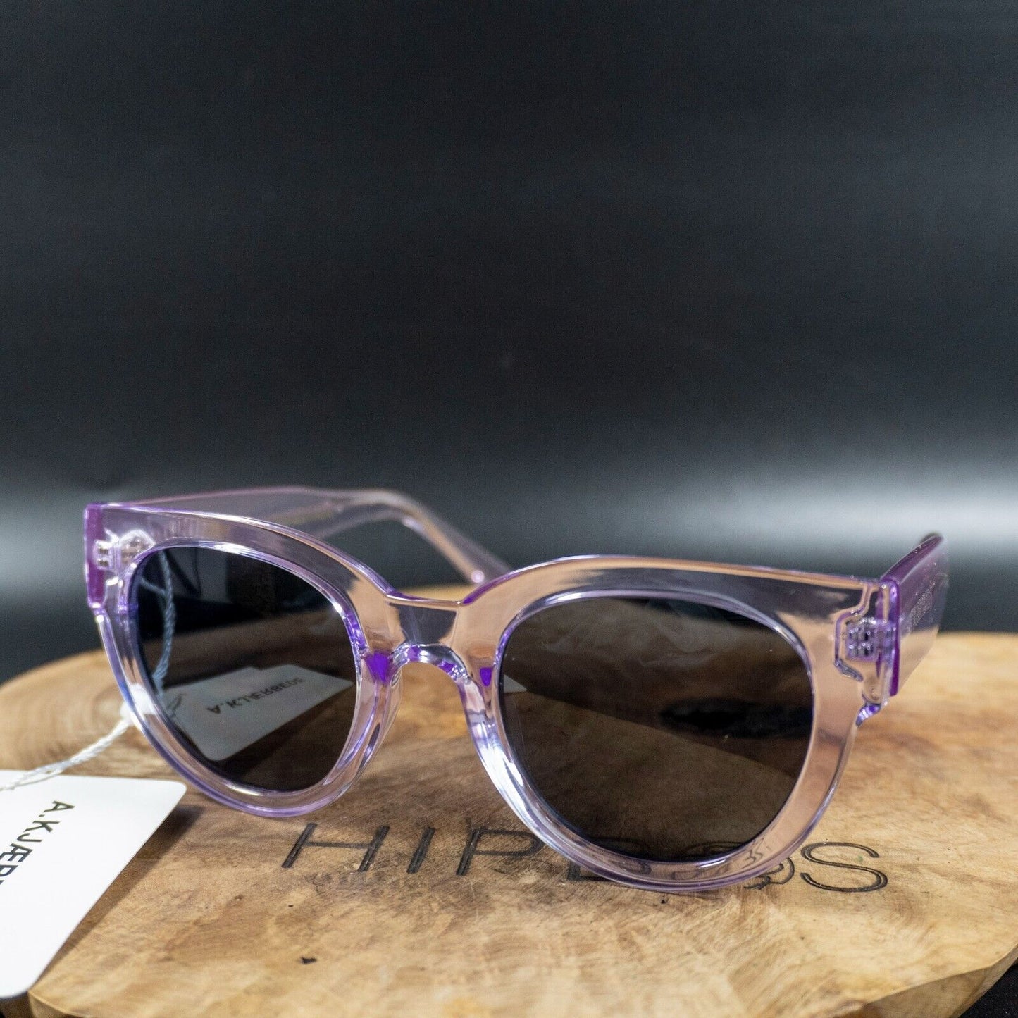 A. Kjaerbede Womens Sunglasses Lilly KL2215-003 Lavender Clear Frame Grey Lenses - VintageThing