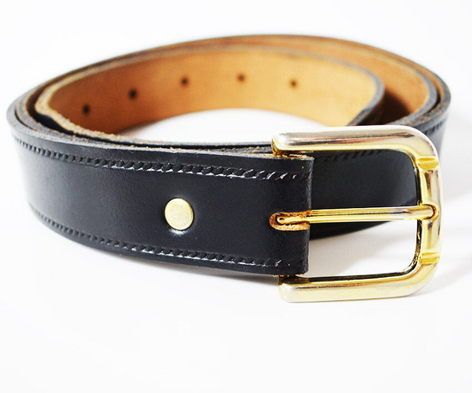 Vintage Mens Belt Classic Mens Leather Jeans Belt Black Size 38