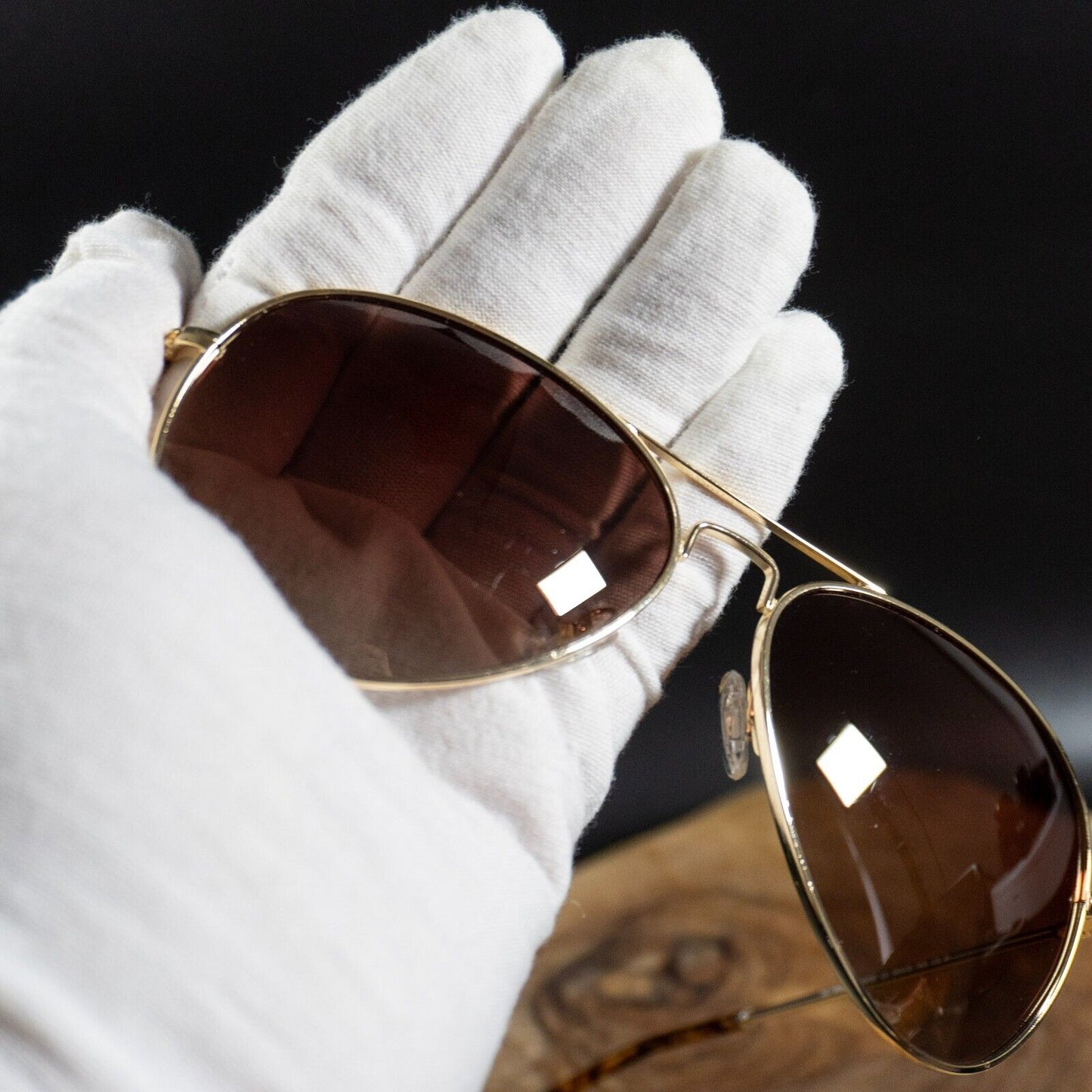 HAWKERS Sunglasses S3/HHAW22DWMP Pilot Sunglasses Gold Frame Polarised Lenses - VintageThing