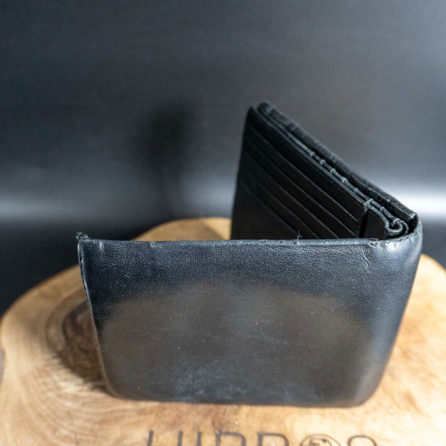 Maitre Mens Wallet Bifold Leather Card Wallet Black