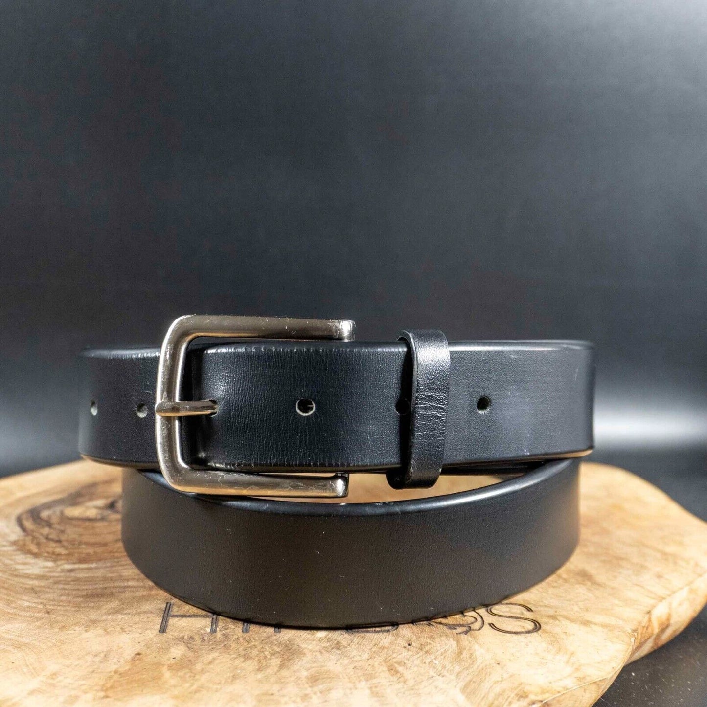 Marks and Spencer Mens Belt M&S Leather Jeans Belt Black Size 34-36