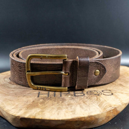 Jack & Jones Mens Belt Vintage Leather Jeans Belt Brown Size 42