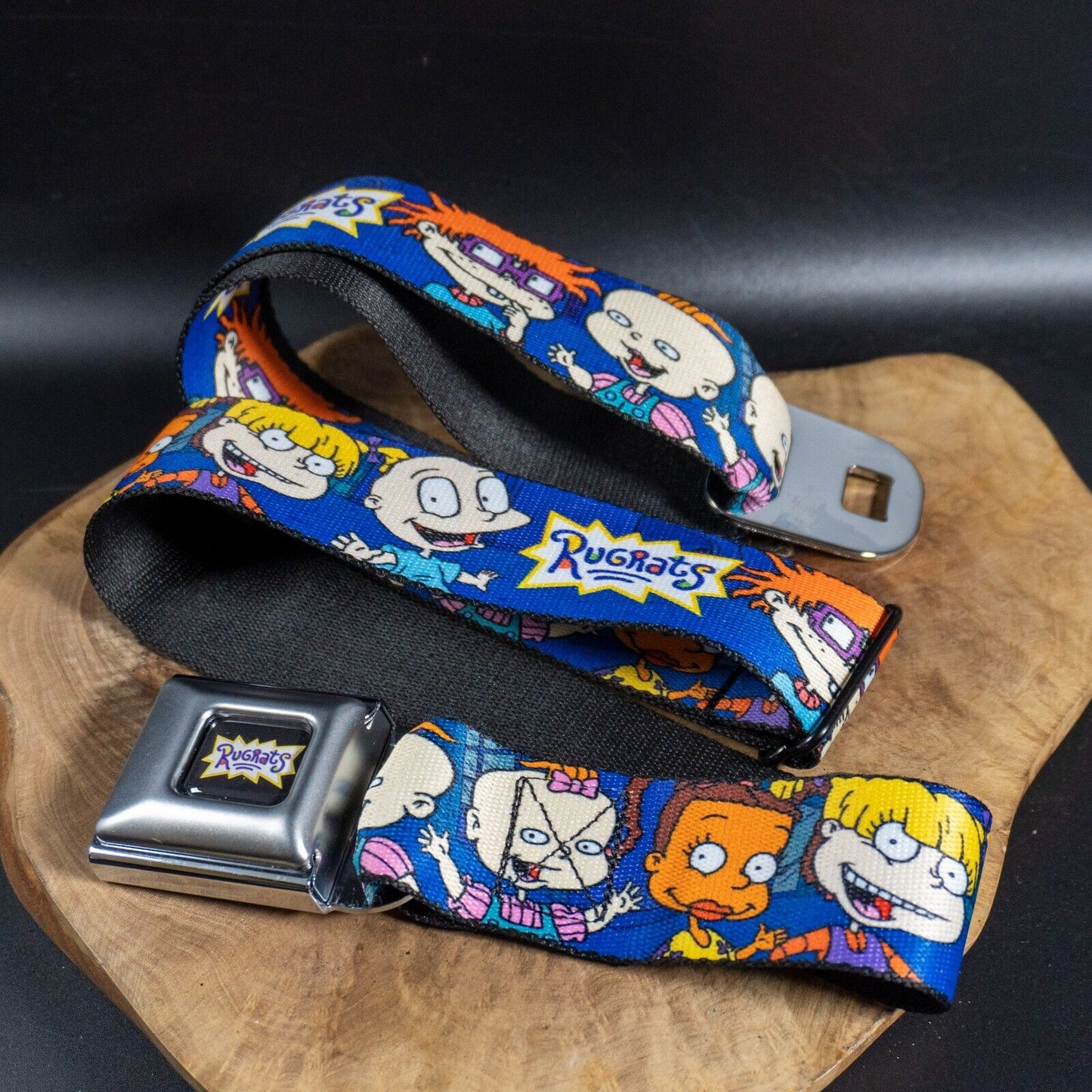 Buckle Down Fabric Webbing Belt Rugrats Logo Seatbelt Belt Regular 24"-38" - VintageThing