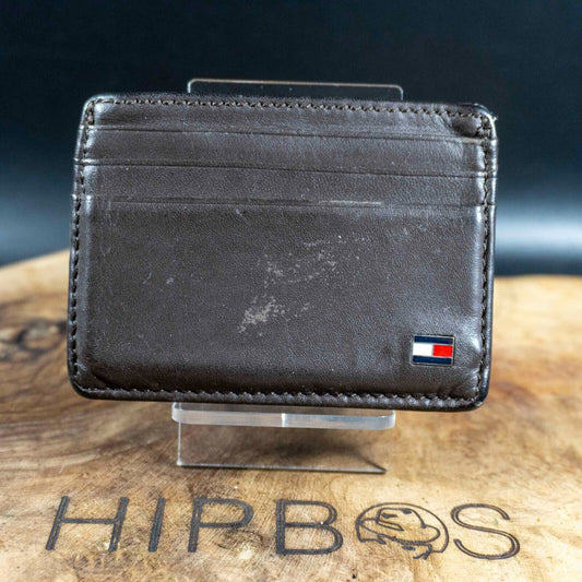 Tommy Hilfiger Mens Wallet Leather Card Holder Wallet Brown