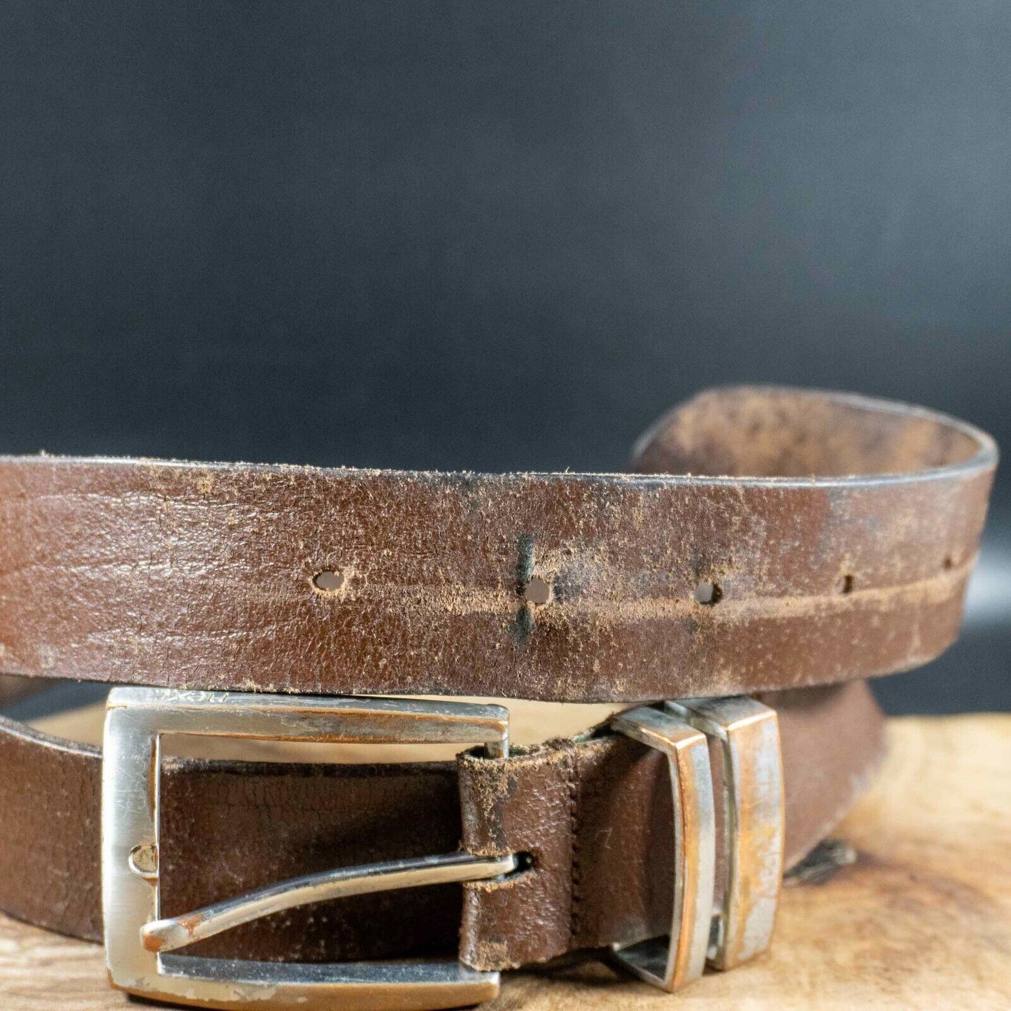 Next Mens Belt Vintage Classic Leather Jeans Belt Brown Size M 32-35