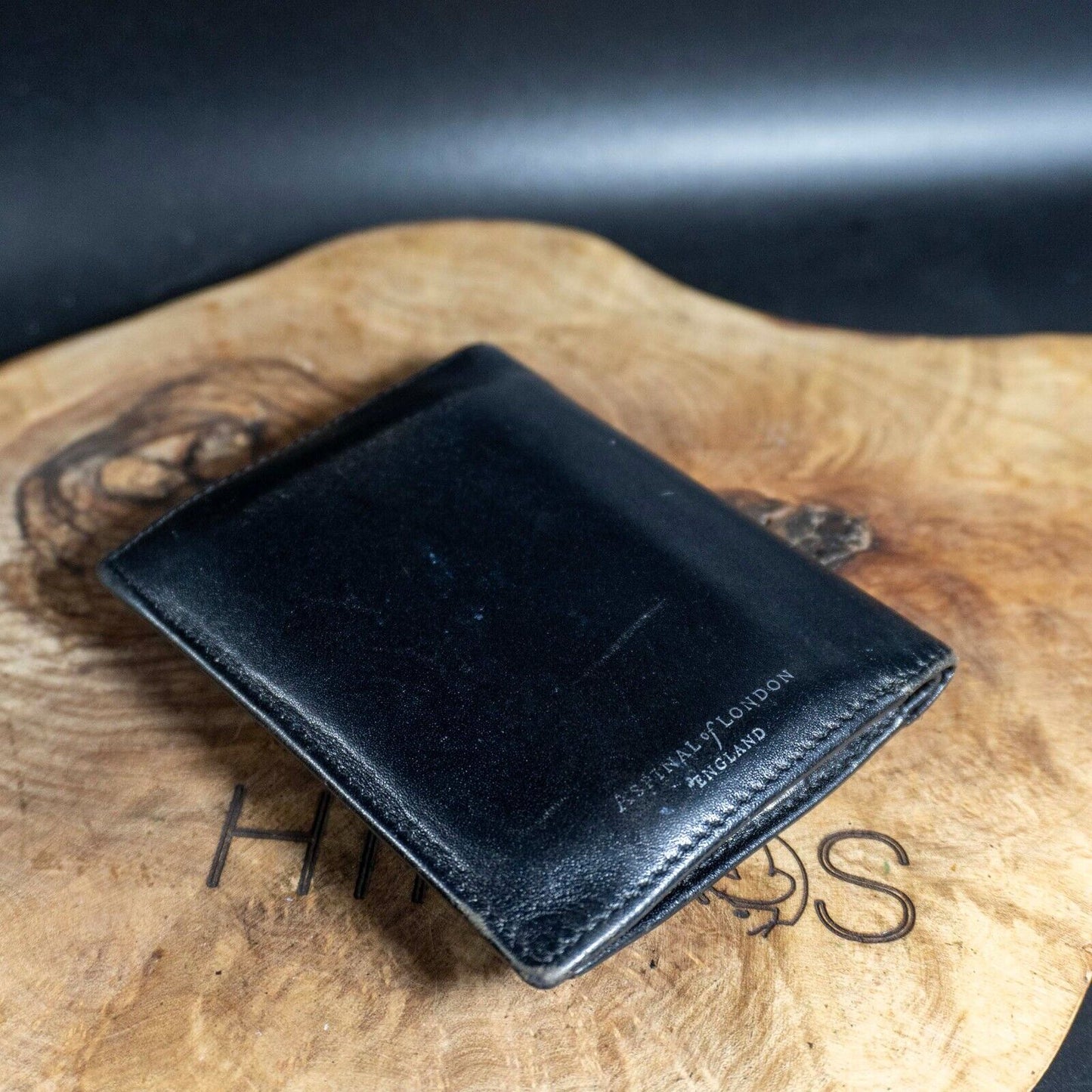 Aspinal of London Mens Wallet Leather Bifold Card Wallet Black