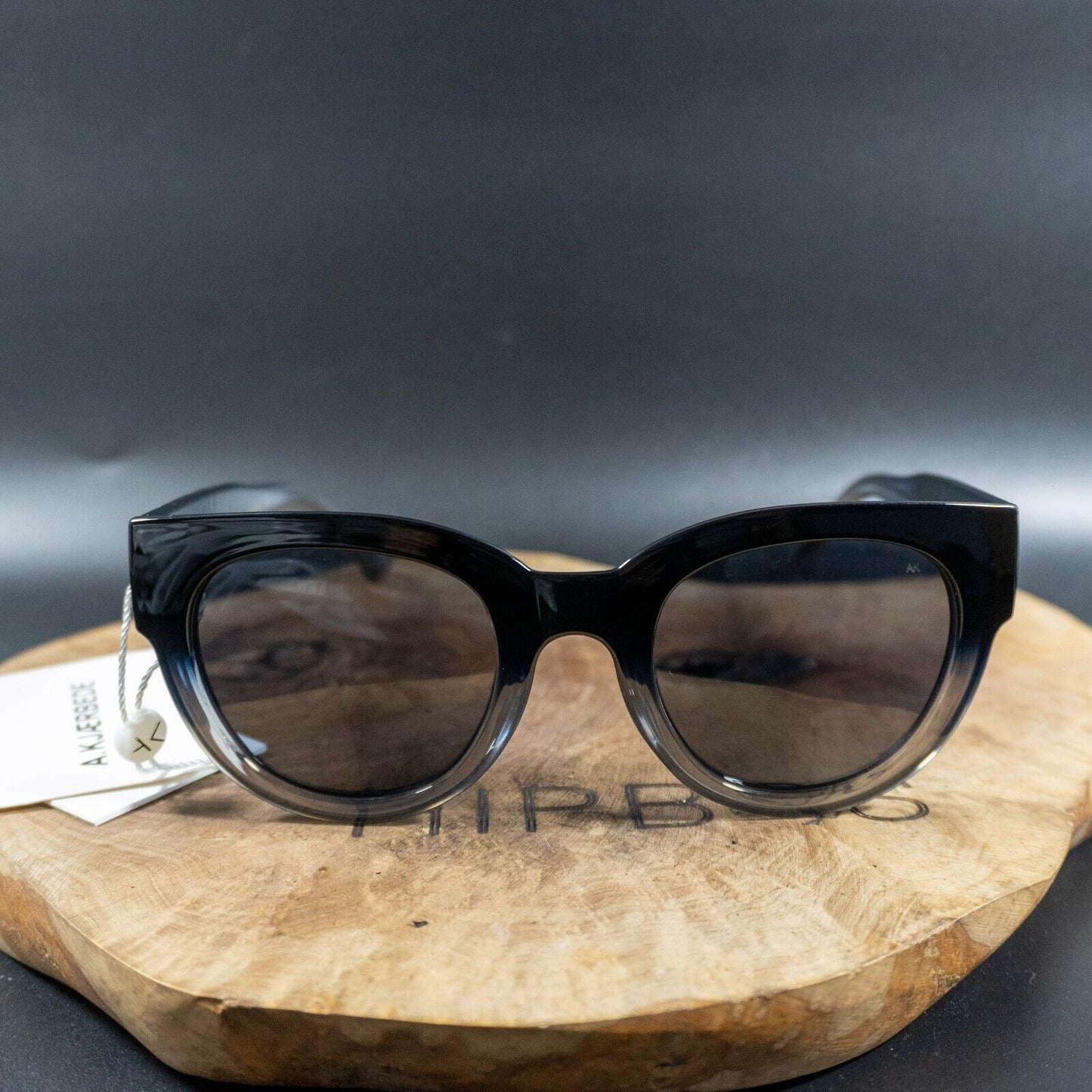 A. Kjaerbede Womens Sunglasses Lilly KL2215-008 Black Frame Black Lenses - VintageThing