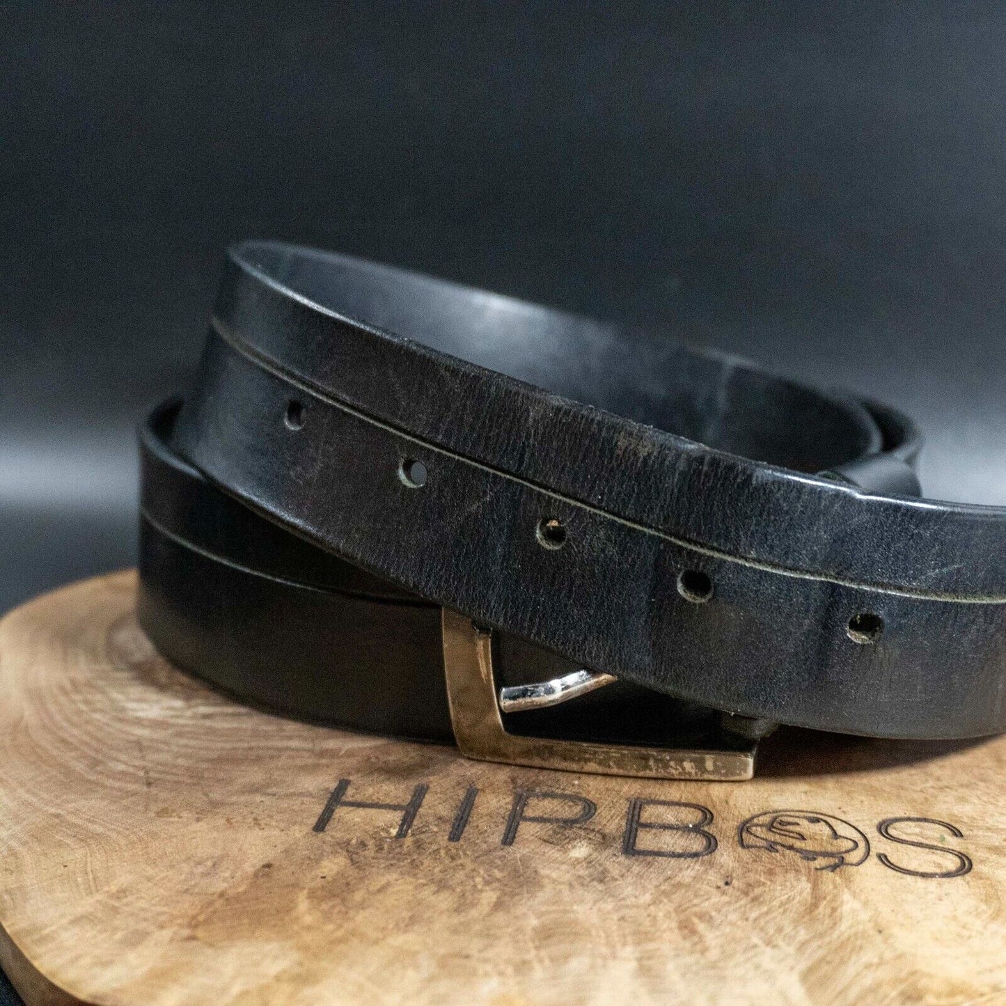 28 North Handmade Mens Belt Leather Jeans Belt Black Size 34