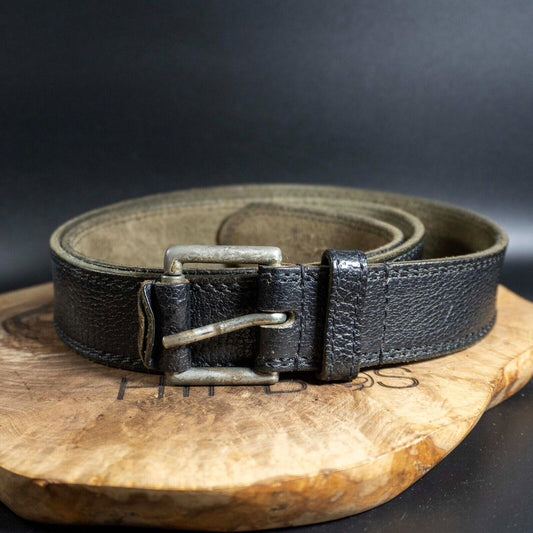 Joseph Abboud Mens Belt Vintage Classic Leather Jeans Belt Black Size 38