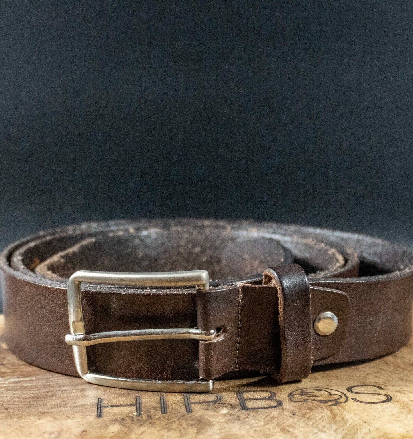 Mariovieri Mens Belt Vintage Italian Leather Jeans Belt Brown Size 48