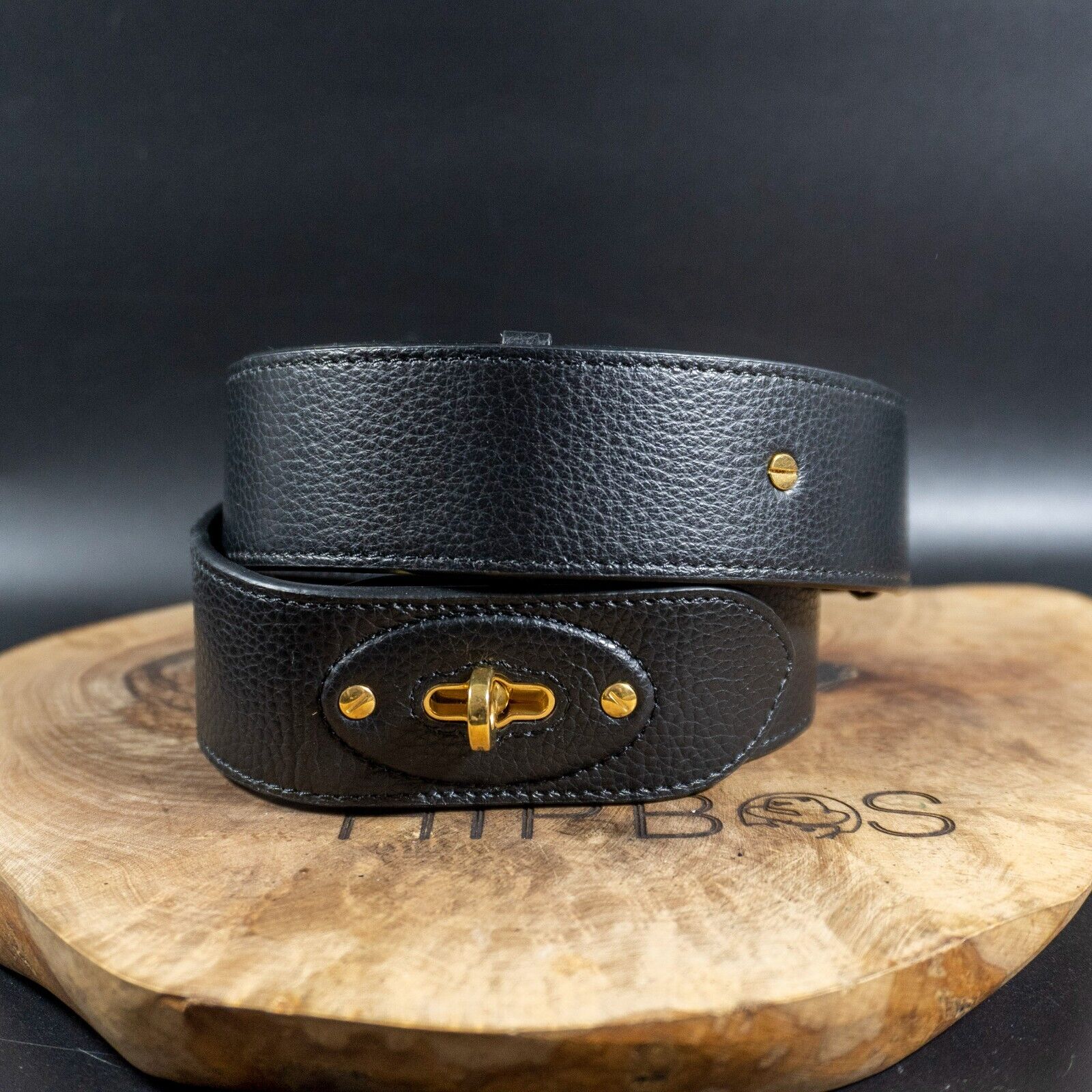 Mulberry Womens Belt Darley Waist Belt Leather Belt Black Authentic Size S - VintageThing