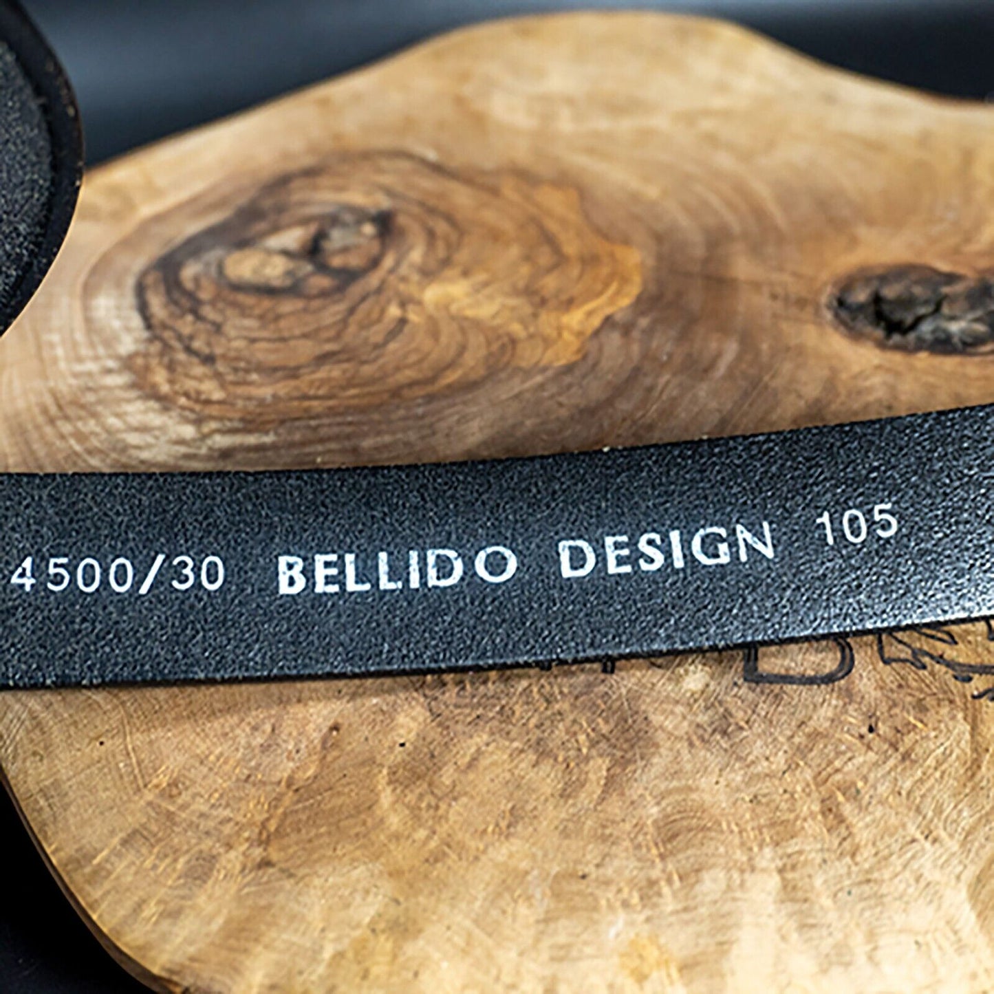 Bellido Design Mens Belt Vintage Leather Jeans Belt Black Size 38 - VintageThing