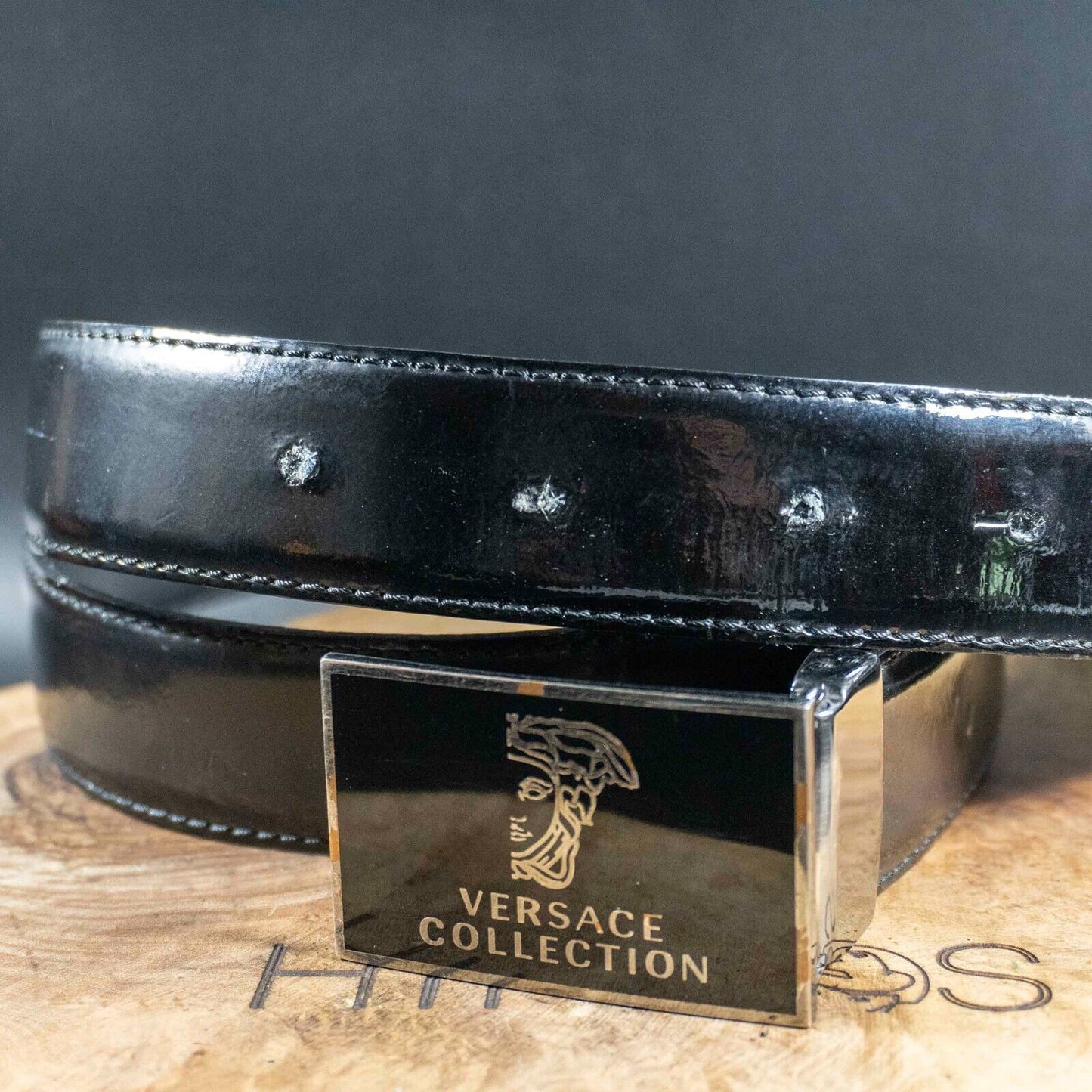 Versace Collection Mens Belt Leather Belt Jeans Belt Authentic Size 42